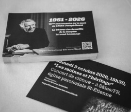 Cartes d'invitation annonçant le concert de clôture du 3 octobre 2026 à Sâles